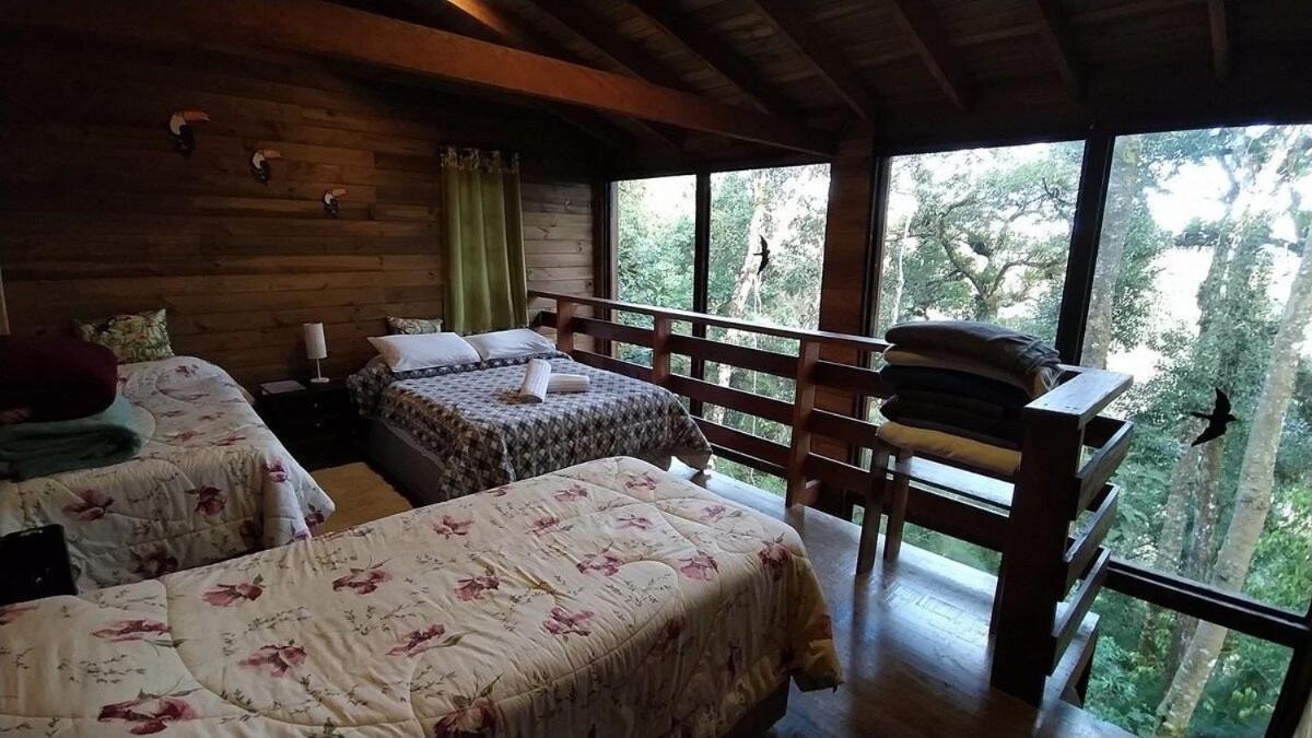 Chale Dos Tucanos- Parede De Vidro Com Linda Vista Campos do Jordão Kültér fotó
